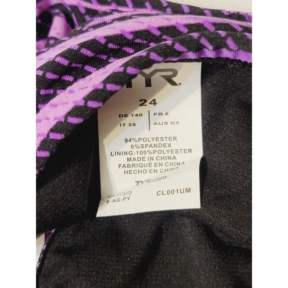 TYR Unisex Youth Durafast Crypsis Alvr Racer Brief Swimsuit RCR7Y Purple Size 24